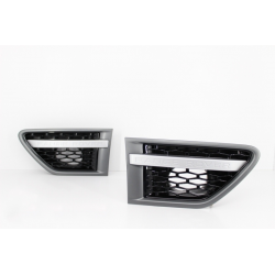 Zwart Zilver Autobiography Look Grille Pack voor Range Rover Sport 2010-2013