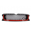 Parrilla delantera con aspecto autobiográfico en negro y rojo para Range Rover Sport 2010-2013