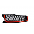 Parrilla delantera con aspecto autobiográfico en negro y rojo para Range Rover Sport 2010-2013
