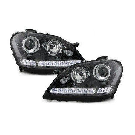 Farol preto para Mercedes ML W164 Farol preto para Mercedes ML W164