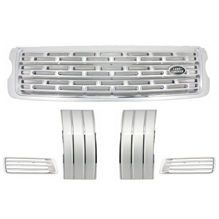 Zilveren grillepakket voor Range Rover L405 uit 2013 Autobiography Zilveren grillepakket voor Range Rover L405 uit 2013 Autobiography