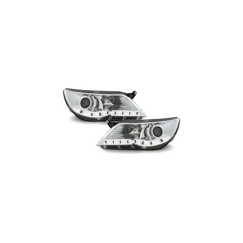 Chromen LED-koplampen voor Tiguan 2007-2011