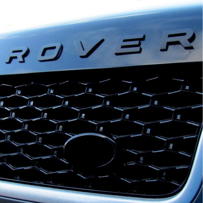 Scritta 3D nera opaca per Range Rover Sport