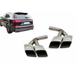 Embouts d'échappement Silver look SQ7 pour AUDI Q7 4M