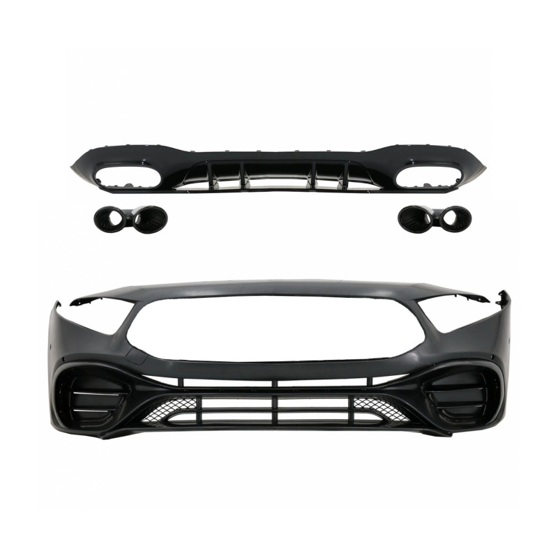 Front bumper + rear diffuser LOOK A45 S AMG - Mercedes A class a W177 (2018-2023)