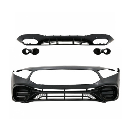 Front bumper + rear diffuser LOOK A45 S AMG - Mercedes A class a W177 (2018-2023)