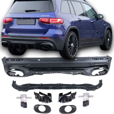 Schwarz 35 AMG Look Diffusor für Mercedes GLB