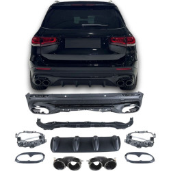 Schwarz 45 AMG Look Diffusor für Mercedes GLB X247