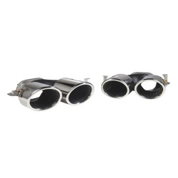 Diffusore look 45 AMG uscite cromate per Mercedes GLB
