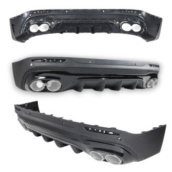 AMG 45 look diffuser chromed outputs for Mercedes GLB