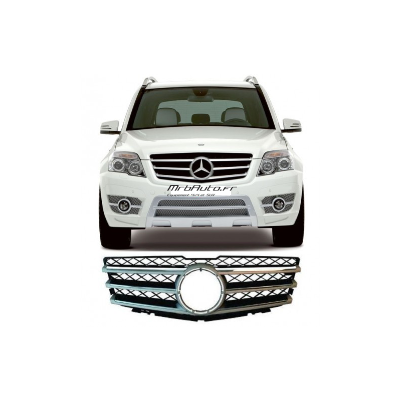 Zwart/Chroom design grille voor Mercedes GLK X204
