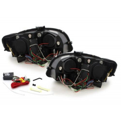 Coppia di fari a LED + barra luminosa per Audi A4 2004-2007