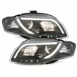 Paire de phares LED + Light BAR pour Audi A4 2004-2007