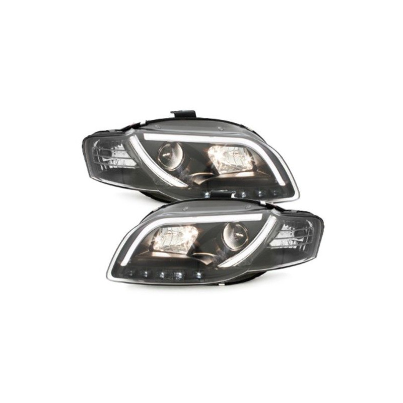Paar LED-Scheinwerfer + Lichtleiste für Audi A4 2004-2007