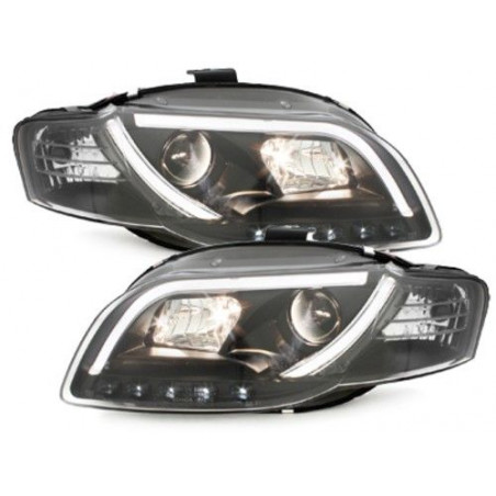 Coppia di fari a LED + barra luminosa per Audi A4 2004-2007