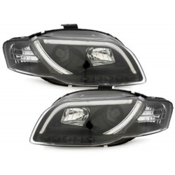 Paar LED-Scheinwerfer + Lichtleiste für Audi A4 2004-2007