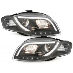 Paar LED-Scheinwerfer + Lichtleiste für Audi A4 2004-2007