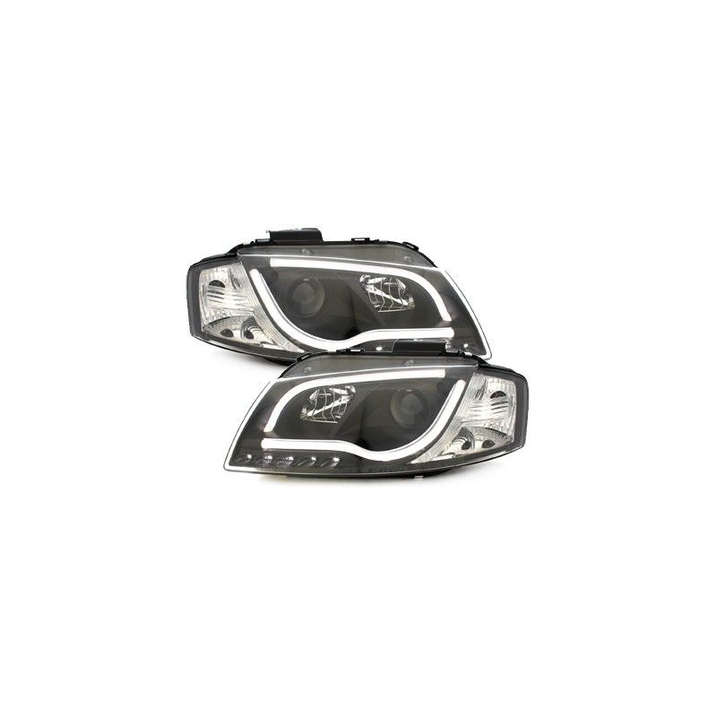 Coppia di fari anteriori + barra luminosa integrata Audi A3 8P 2003-2008