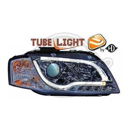 Paar koplampen + geïntegreerde lichtbalk Audi A3 8P 2003-2008 Paar koplampen + geïntegreerde lichtbalk Audi A3 8P 2003-2008