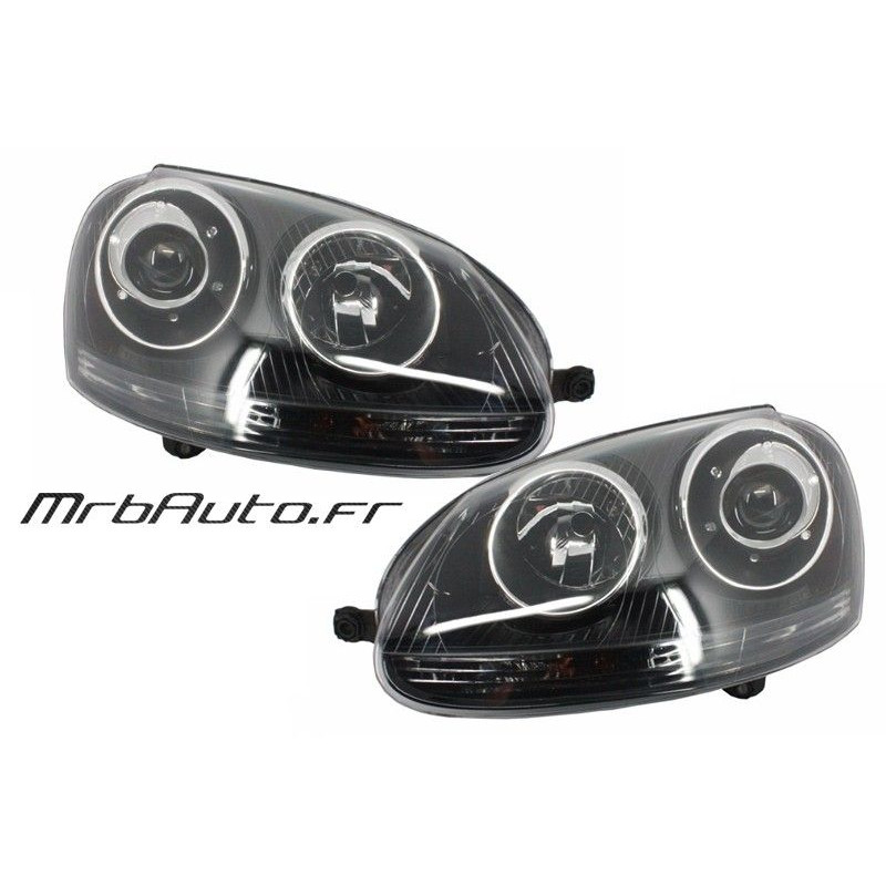FARI ANTERIORI R32 GTI LOOK NERI VOLKSWAGEN GOLF 5