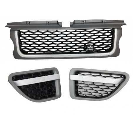 Pack calandre Noir Silver pour Range Rover Sport 2005-2009 Look Autobiography Pack calandre Noir Silver pour Range Rover Sport 2005-2009 Look Autobiography