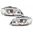 SCHWARZE SCHEINWERFER LICHTLEISTE LED AUDI A3 8P 08-12 SCHWARZE SCHEINWERFER LICHTLEISTE LED AUDI A3 8P 08-12