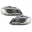 SCHWARZE SCHEINWERFER LICHTLEISTE LED AUDI A3 8P 08-12 SCHWARZE SCHEINWERFER LICHTLEISTE LED AUDI A3 8P 08-12