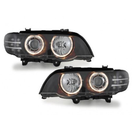 LED Angel Eyes Scheinwerfer für BMW X5 E53 99-03 LED Angel Eyes Scheinwerfer für BMW X5 E53 99-03