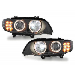 Phares Angel eyes LED pour BMW X5 E53 99-03