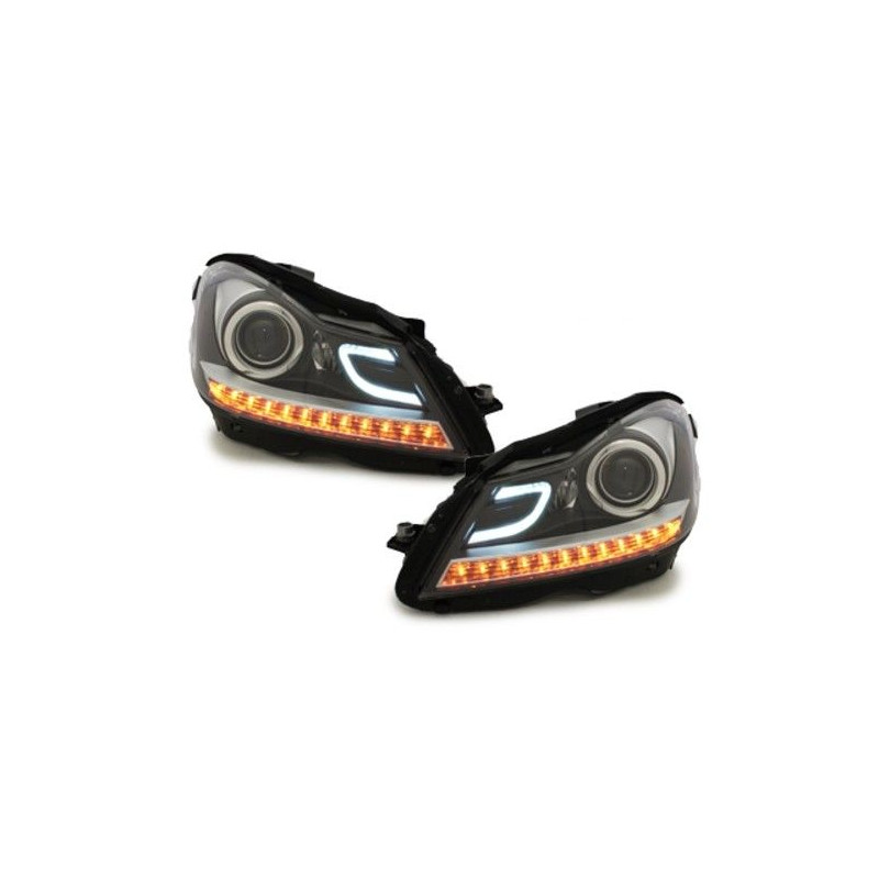 PHARE BLACK MERCEDES CLASSE C W204