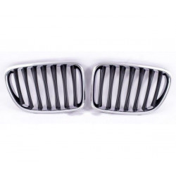 Grelhas cromadas pretas para BMW X1 E84