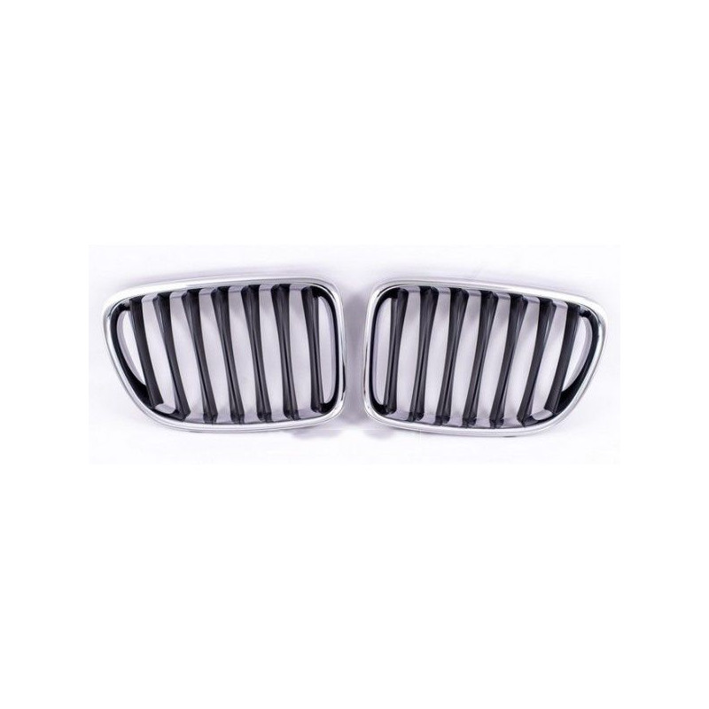Griglie renali cromate nere per BMW X1 E84