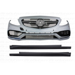 PARE-CHOCS AVANT LOOK C63 + BAS DE CAISSE POUR CLASSE C W205