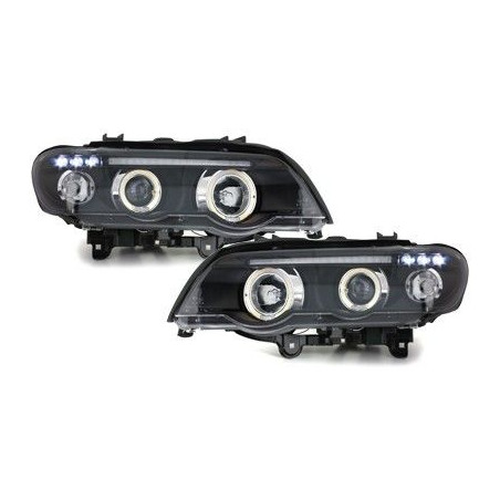 Fari Angel Eyes LED BMW X5 e53 1999-2003