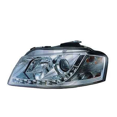 Paire de phares avant + Light bar intégrés pour Audi A3 8P 03-08 Paire de phares avant + Light bar intégrés pour Audi A3 8P 03-08
