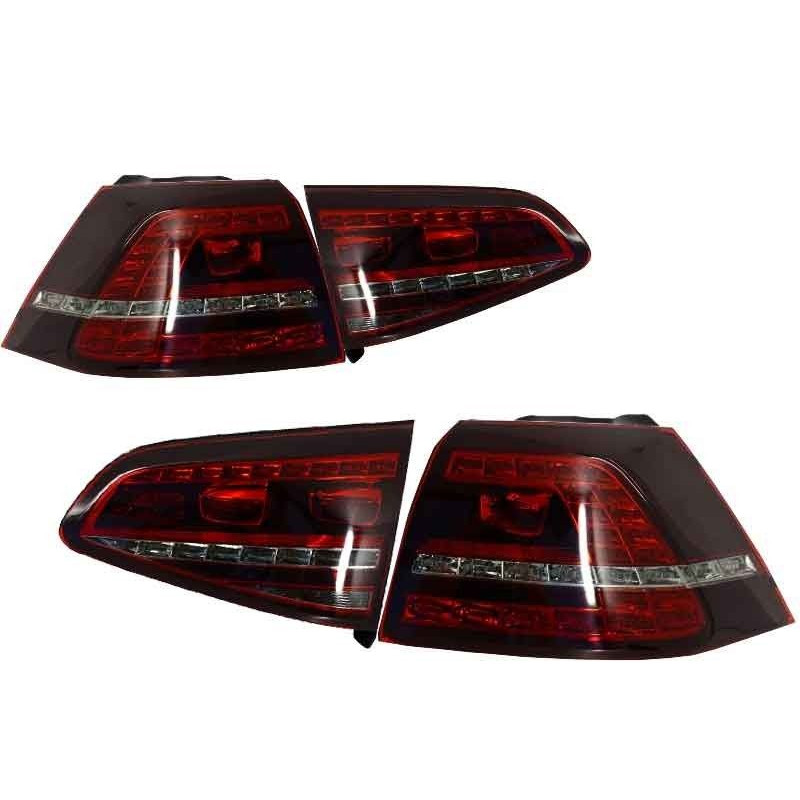 FEUX ARRIERE LED TEINTÉ POUR VOLKSWAGEN GOLF 7 LOOK GTI