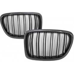 Grilles de calandre double Noir Brillante pour BMW X1 E84