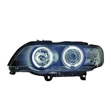 Faróis Anjo olhos BMW X5 E53 1999 a 2003 Faróis Anjo olhos BMW X5 E53 1999 a 2003