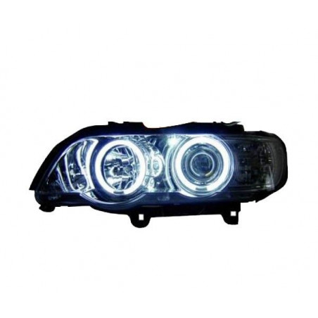 Faróis Anjo olhos BMW X5 E53 1999 a 2003 Faróis Anjo olhos BMW X5 E53 1999 a 2003