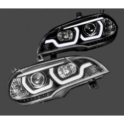 PHARES NOIR XENON LED LOOK FACELIFT POUR BMW X5 E70