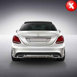 DIFFUSEUR + ECHAPPEMENT LOOK C63 POUR MERCEDES CLASSE C W205