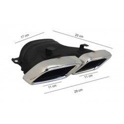 DIFFUSER + UITLAAT LOOK C63 VOOR MERCEDES C-KLASSE W205