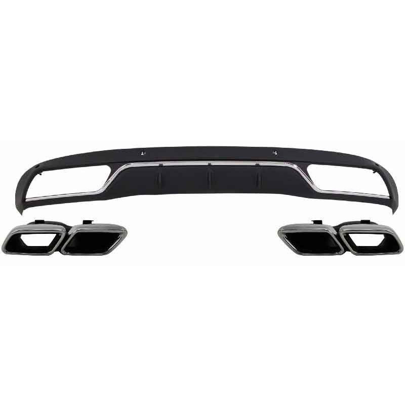 DIFFUSOR + AUSPUFF LOOK C63 FÜR MERCEDES C-KLASSE W205