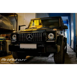 VOLLEDIG ZWARTE GRILLE LOOK G65 AMG VOOR MERCEDES G-KLASSE W463