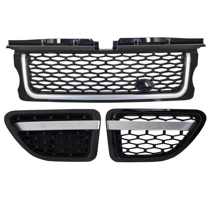 Komplett schwarzes Kühlergrillpaket für Range Rover Sport 2005-2009, Autobiography-Look