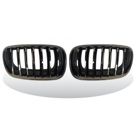 Rejillas laterales negras brillantes para BMW X5 E70