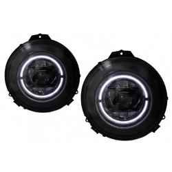 FAROS DELANTEROS CON DISEÑO FACIAL NEGRO PARA MERCEDES CLASE G W463