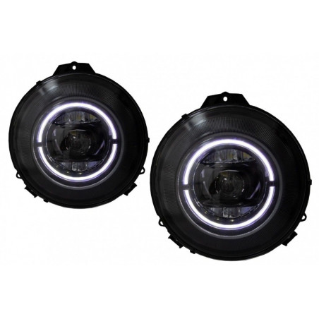 FAROS DELANTEROS CON DISEÑO FACIAL NEGRO PARA MERCEDES CLASE G W463