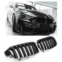 CALANDRE DOUBLE NOIR BRILLANTE M DESIGN POUR BMW F30 SERIE 3