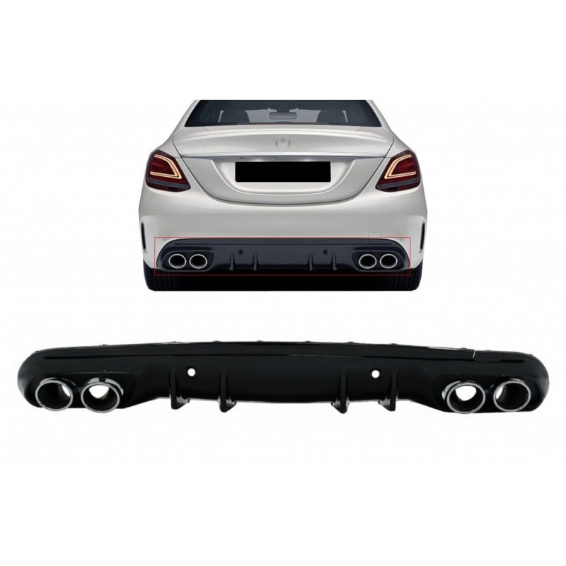 CHROOM DIFFUSER PACK C43 VOOR MERCEDES C-KLASSE COUPE W205
